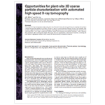 Opportunites for Plant-Site 3D Coarse Particle Characterization with Automated High-Speed X-Ray Tomography
